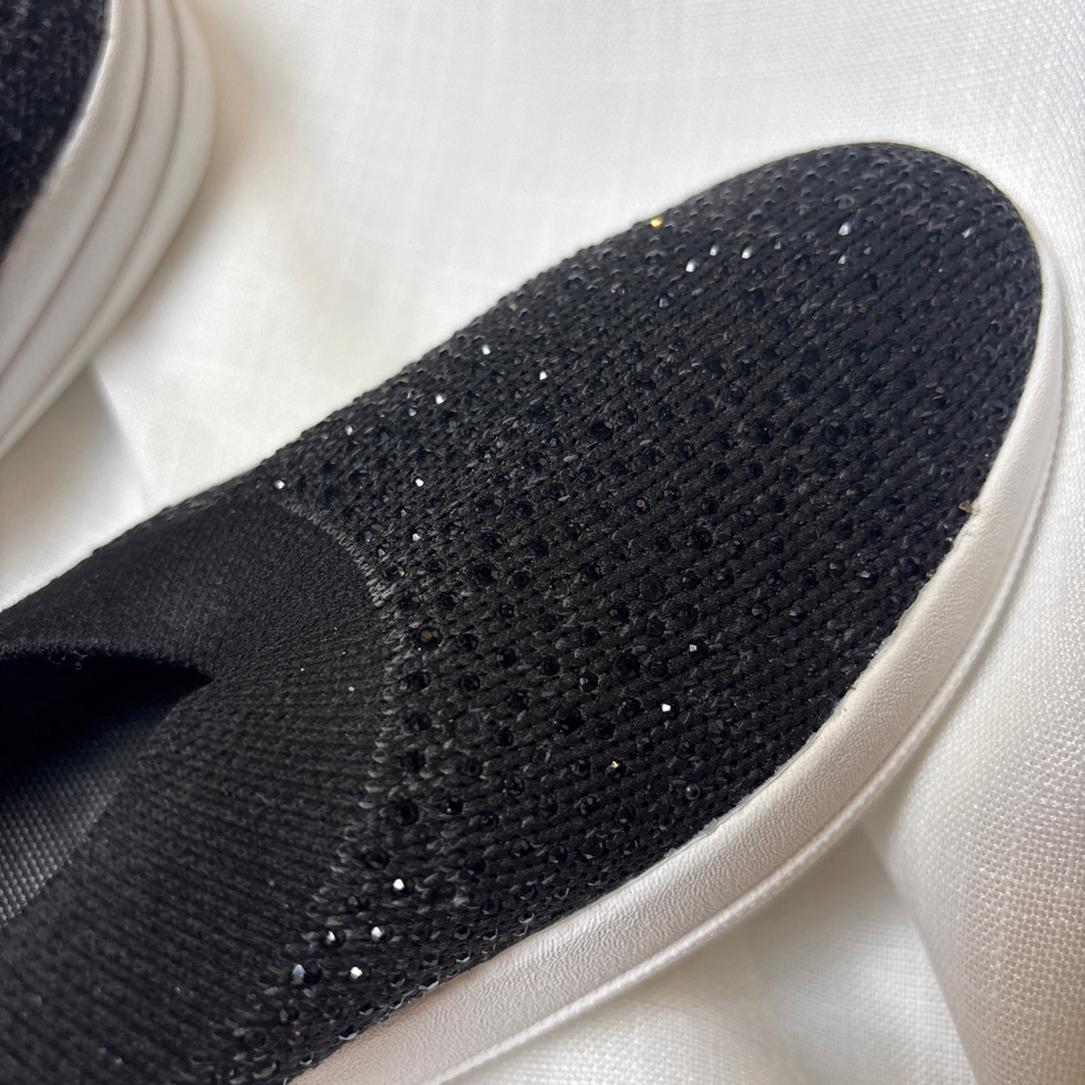 FitFlop Uberknit Sparkle Black Slip-On Flats sz 8.5 - Picture 6 of 7